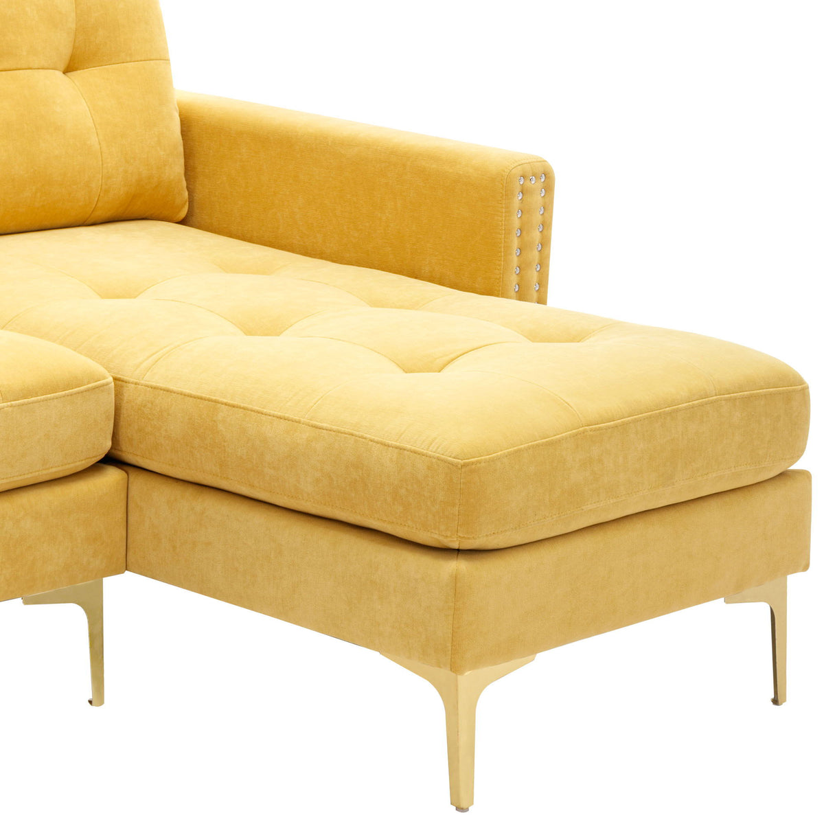Modern Convertible Sectional Sofa and Ottoman