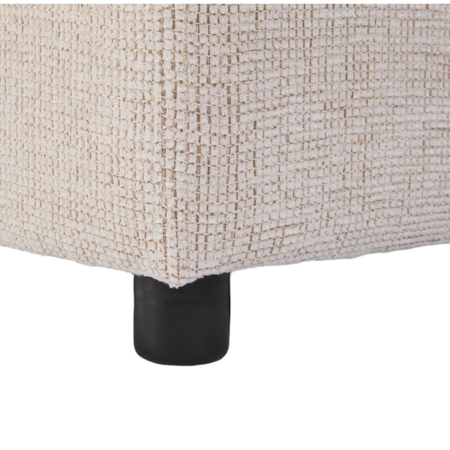 Beige textured fabric sectional sofa with a black leg from HouseOfZazla 2-piece set on Tampa Home & Garden Store