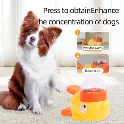 Dog puzzle feeder interactive treat dispenser cartoon duck design anti-slip for dog training on Tampa Home & Garden Store