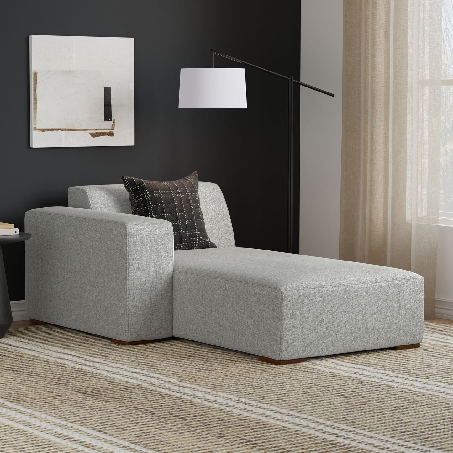 Rex Modern Asymmetrical Chaise Sofa Module
