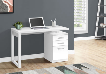 Computer desk by HouseOfZazla, white finish with reversible storage drawers on Tampa Home & Garden Store