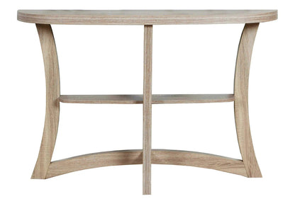 Accent Console Table taupe wood with curved legs and lower shelf on Tampa Home & Garden Store