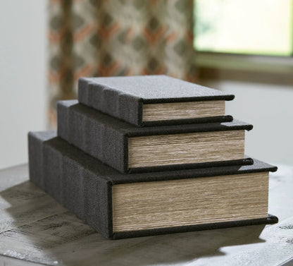 Jolina Linen Box Set of 3 Keepsake Boxes