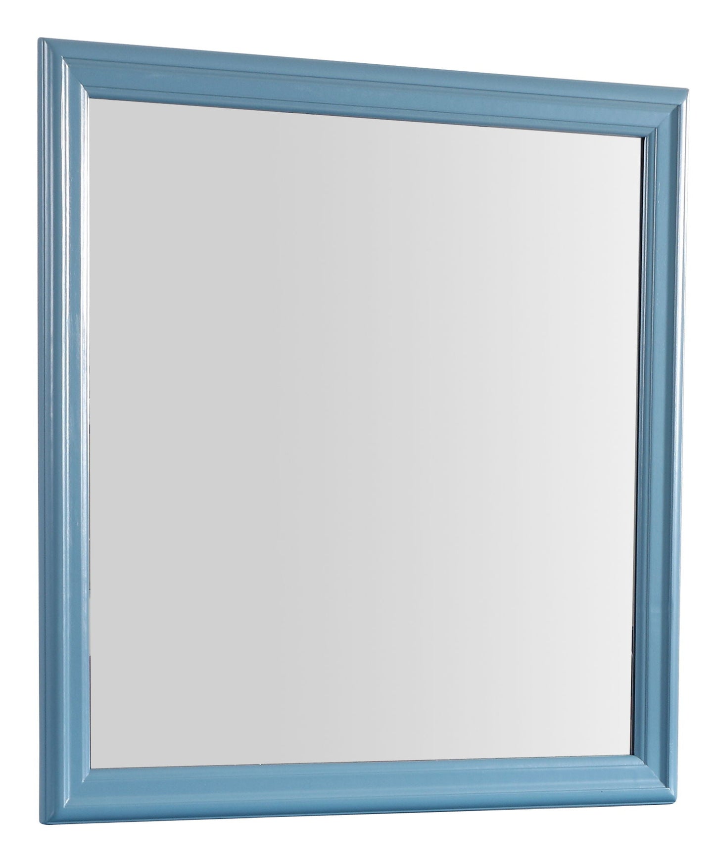 Traditional Wall Mirror with blue metallic frame by Unique Piece Furniture for any space on Tampa Home & Garden Store