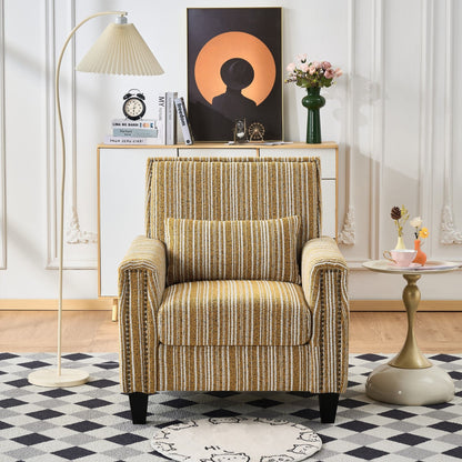 Comfy Upholstered Armchair And Wooden Frame