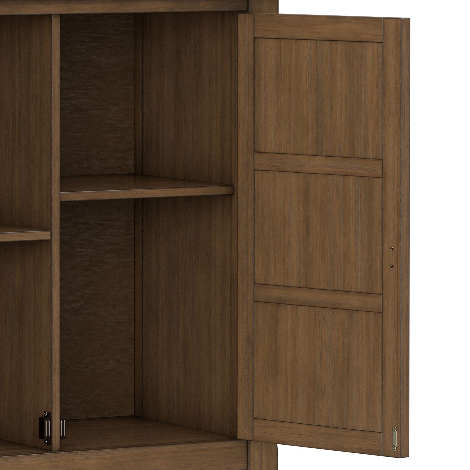 Burlington low storage cabinet by HouseOfZazla, brown wood accent with paneled door on Tampa Home & Garden Store