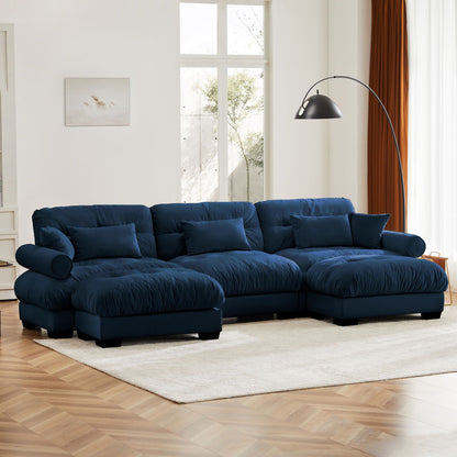 Super Comfort oversized modular sectional sofa with movable ottoman, 2-piece set by HouseOfZazla on Tampa Home & Garden Store