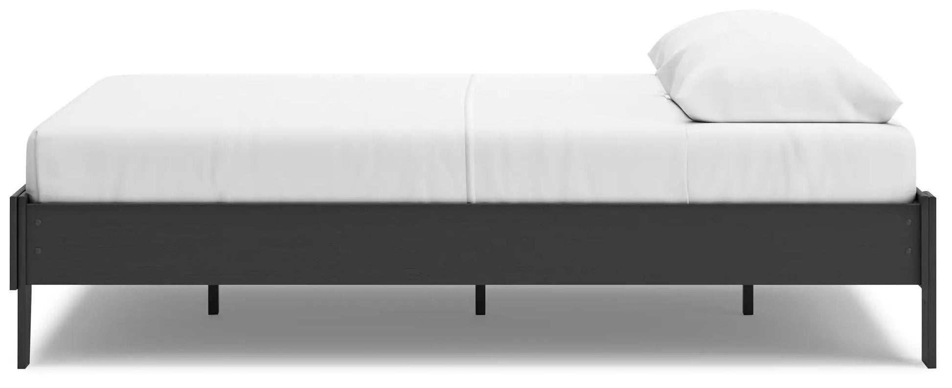 Socalle platform bed with dark gray frame and white mattress by Unique Piece Furniture on Tampa Home & Garden Store