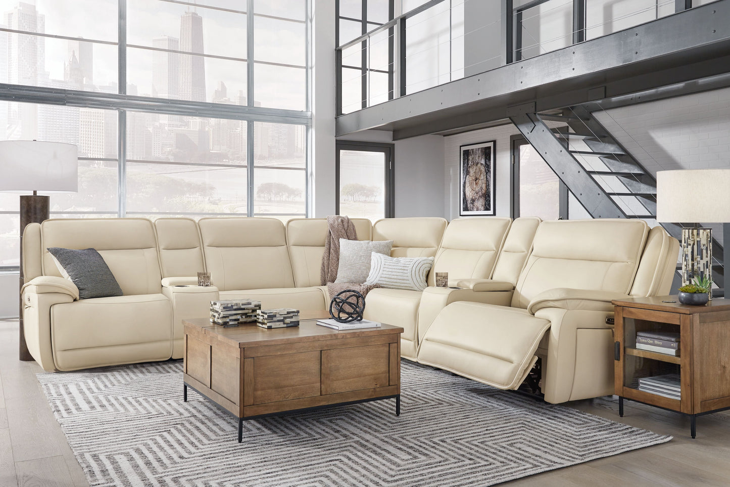 Double Deal and Reclining Sectional Sofa