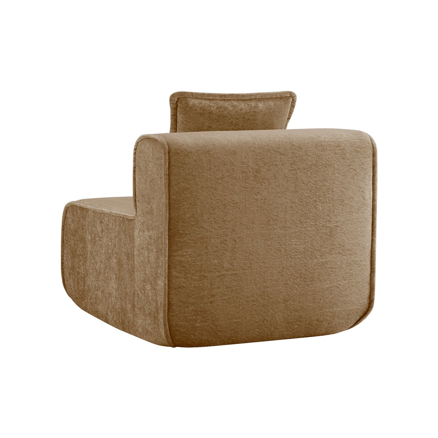 Comfy Armless Velvet Sofa And Throw Cushions