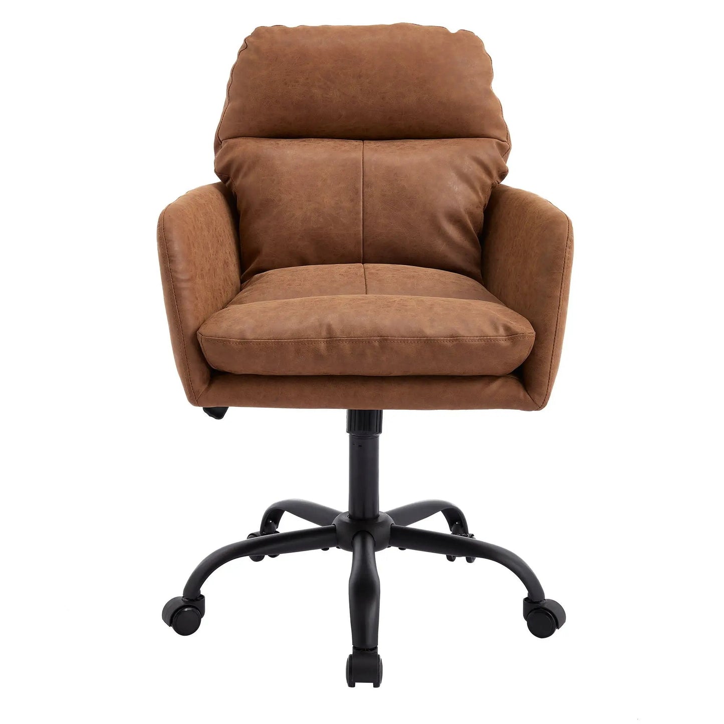 Office chair adjustable height brown faux leather ergonomic swivel design on Tampa Home & Garden Store