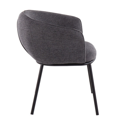 Contemporary side chair padded charcoal seat with black metal frame, HouseOfZazla Kids' Chair on Tampa Home & Garden Store