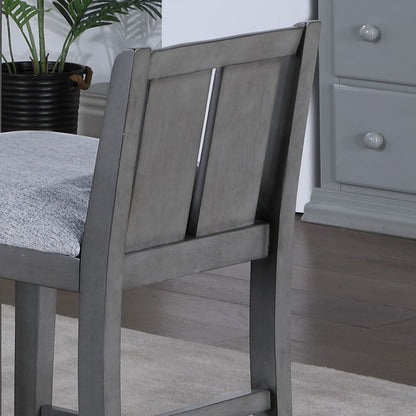 20in upholstered seat counter-height chair with low back in gray weathered wood finish on Tampa Home & Garden Store