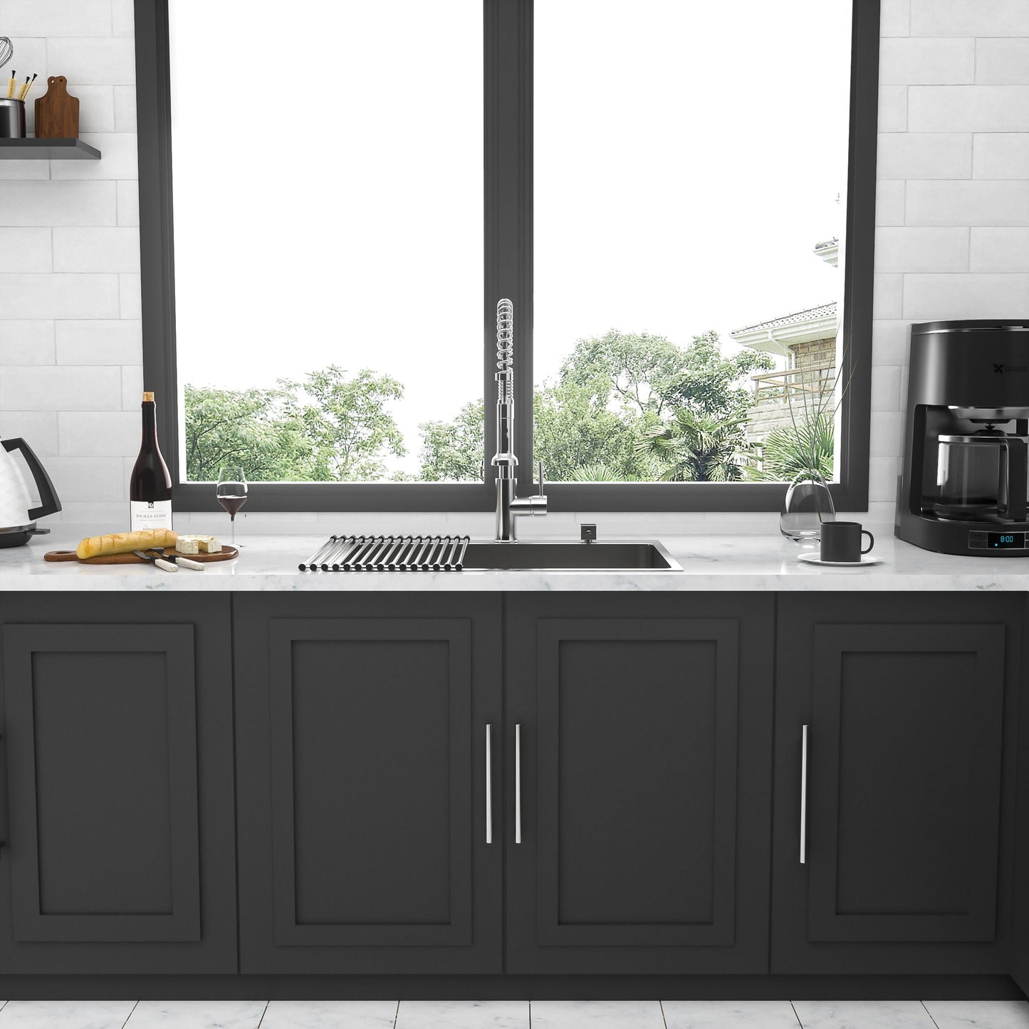 Drop-In Kitchen Sink by HouseOfZazla, 16-gauge stainless steel, single bowl topmount on Tampa Home & Garden Store