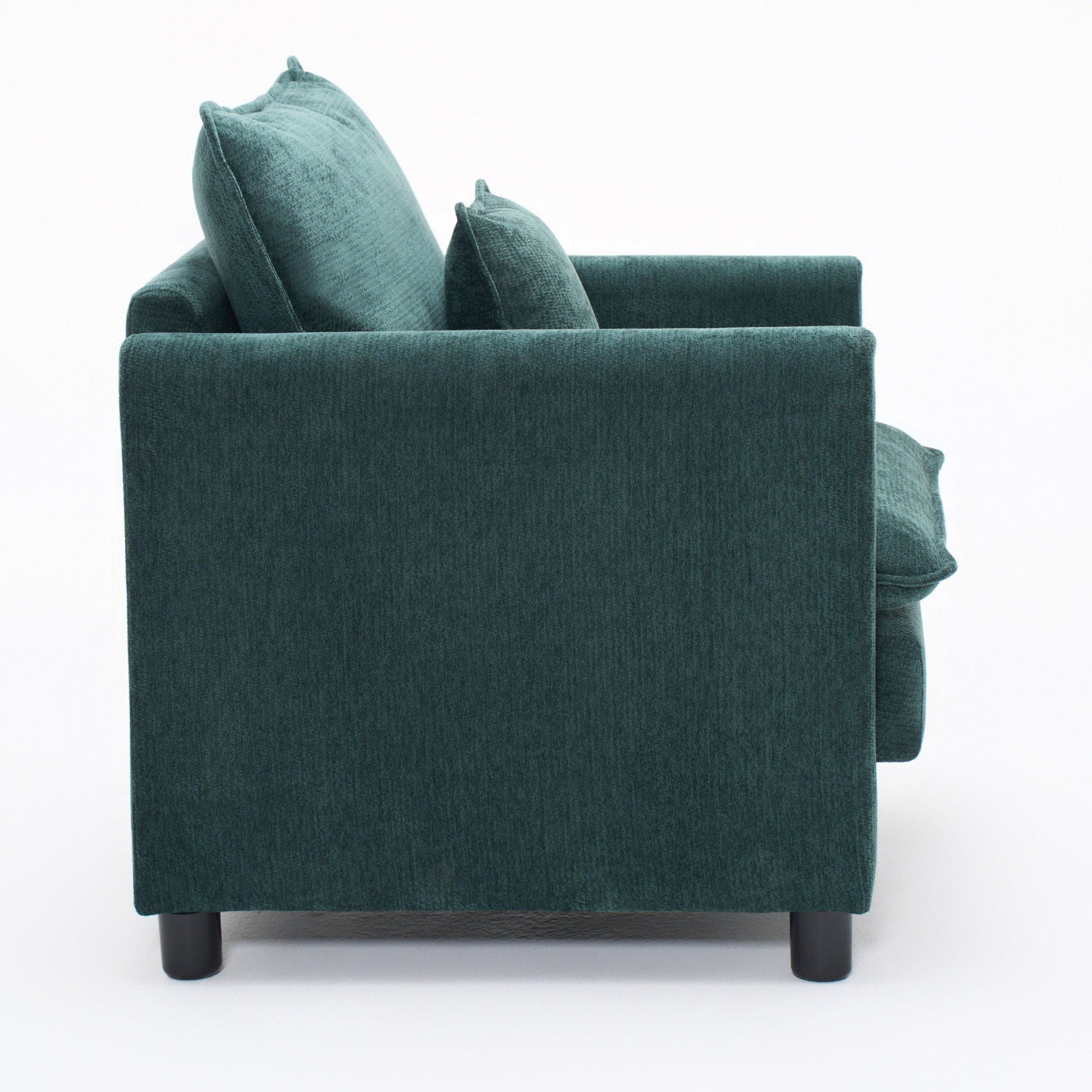 Modern Reading Armchair teal velvet with two cushions HouseOfZazla Armchairs on Tampa Home & Garden Store
