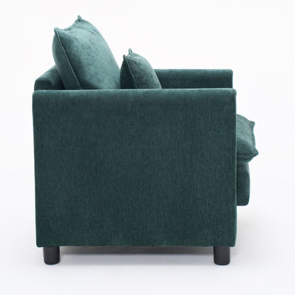 Modern Reading Armchair teal velvet with two cushions HouseOfZazla Armchairs on Tampa Home & Garden Store