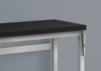 Adjustable Standing Computer Desk by HouseOfZazla with black tabletop and silver metal legs on Tampa Home & Garden Store