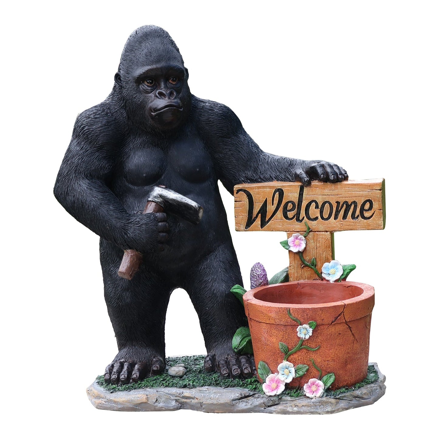 Outdoor Garden Chimpanzee Planter and Resin Pot