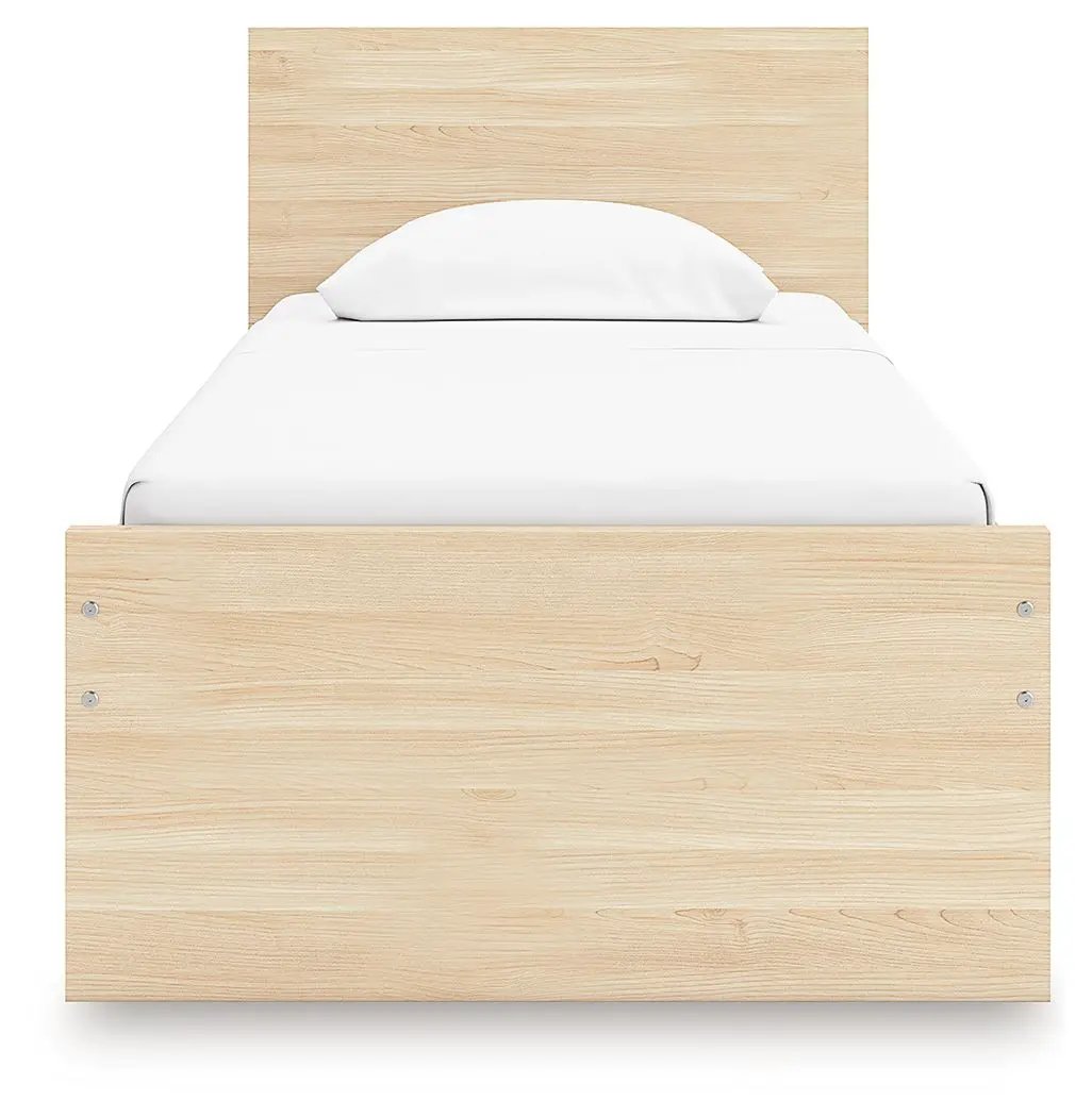 Onita panel platform bed, natural oak finish, by Unique Piece Furniture on Tampa Home & Garden Store