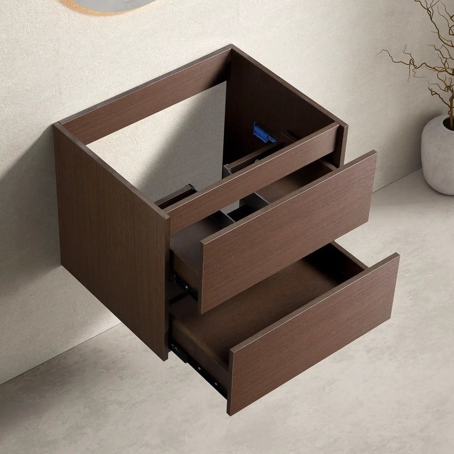 Wall Mounted Vanity With Soft Close Drawer