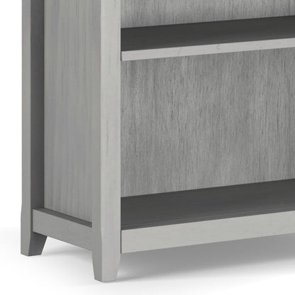 Amherst Wooden Bookcase with Adjustable Shelves in gray finish HouseOfZazla standard bookcase on Tampa Home & Garden Store