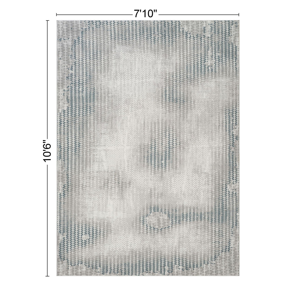 Area rug gray contemporary with geometric pattern by HouseOfZazla 7 ft 10 in on Tampa Home & Garden Store