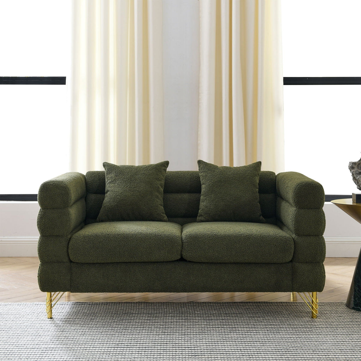 Large Sectional Sofa With Deep Seat and Pillows