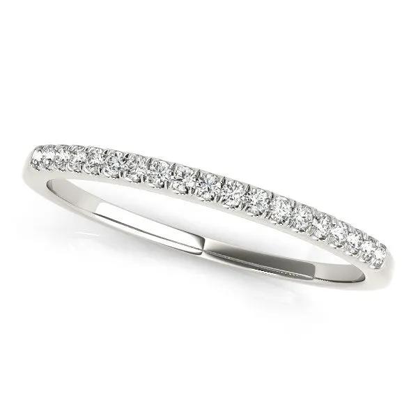 14k white gold scallop pave diamond wedding ring 1/8 cttw Bids.com on Tampa Home & Garden Store
