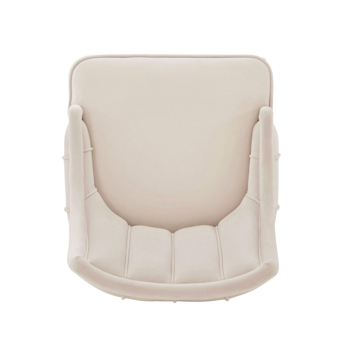 Eda dining chair with stitched cream upholstery, arm chair style, neutral tone on Tampa Home & Garden Store