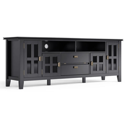 Artisan Tv Media Stand Glass Doors and Drawers