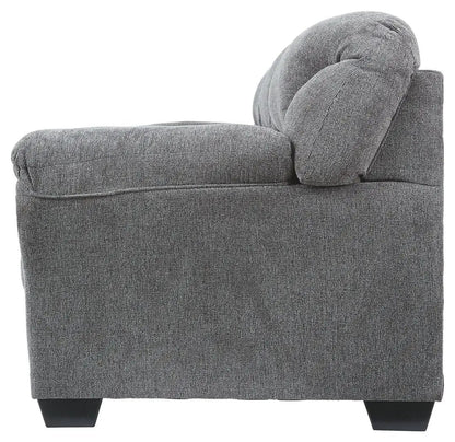 Allmaxx Sofa Pewter, stationary gray textured upholstery with black feet by Unique Piece on Tampa Home & Garden Store