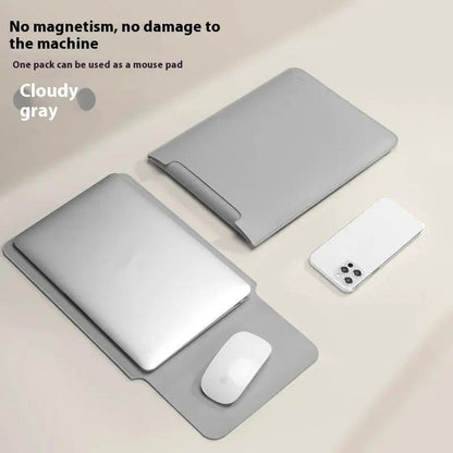 Non-magnetic laptop bag with built-in mouse pad, cloudy gray, FLIPSTYLEZLLC on Tampa Home & Garden Store