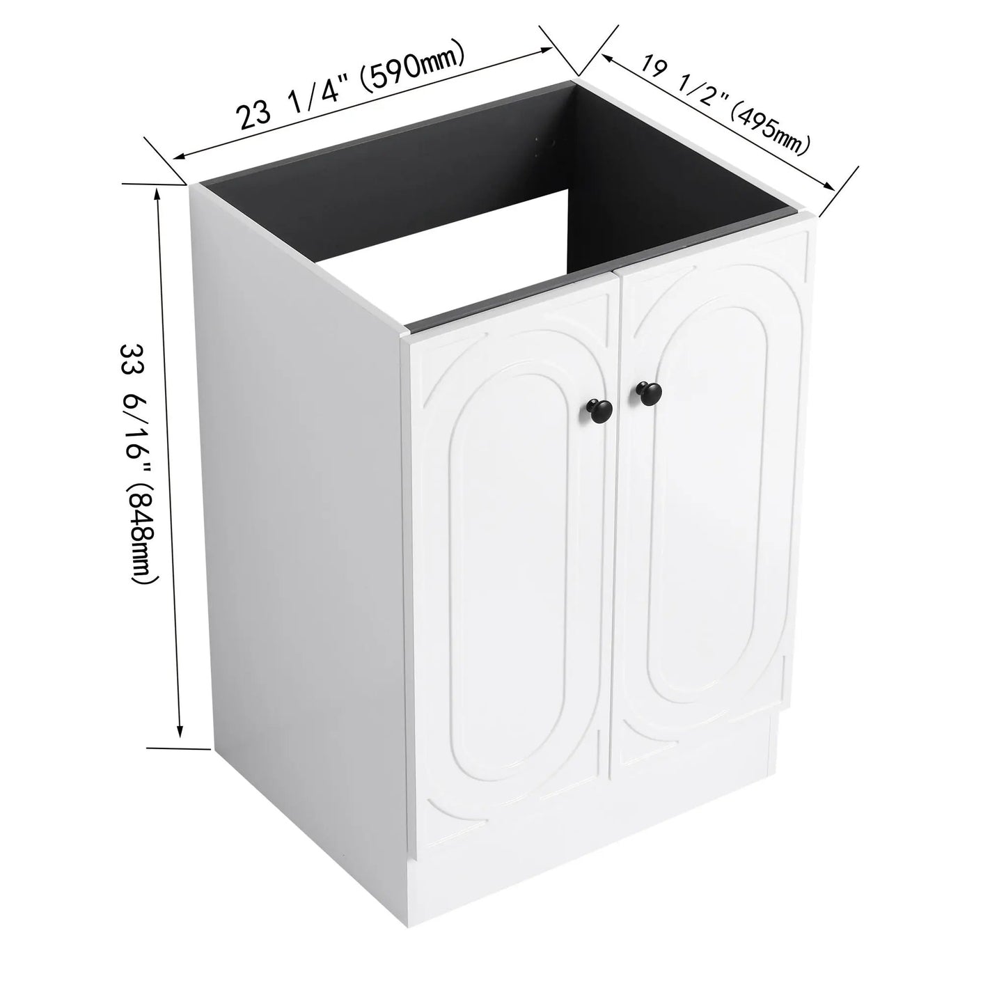 Modern Freestanding Vanity with Soft Close Doors