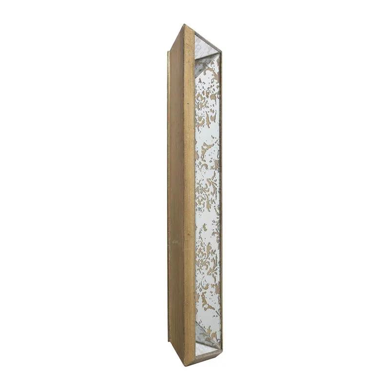 Antique rectangle wall mirror with floral accents and mirrored display tray on Tampa Home & Garden Store