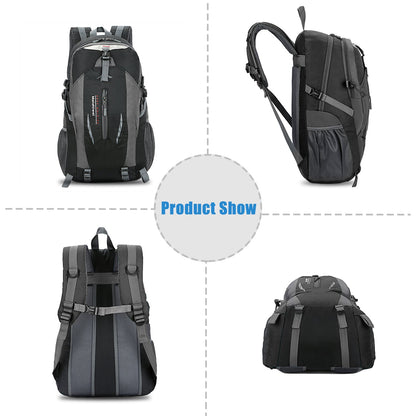 GemGear 36L outdoor backpack, black-gray daypack, waterproof fabric with multiple pockets on Tampa Home & Garden Store