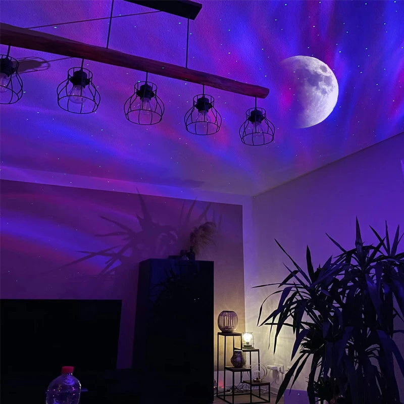 Perfecsy Aurora Borealis Starlight Projector LED night light purple blue aurora on ceiling on Tampa Home & Garden Store