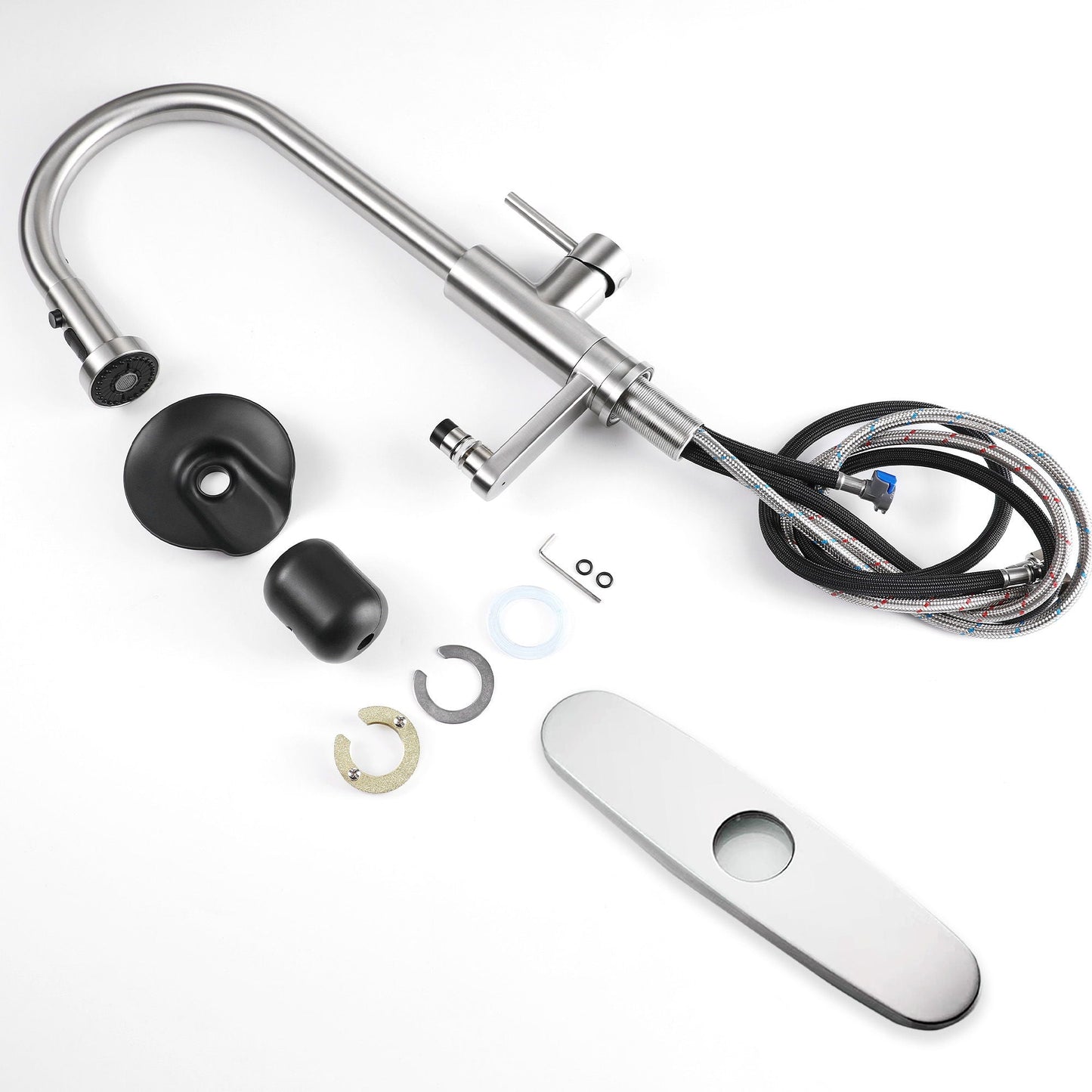3 In 1 Kitchen Faucet and Press Glass Rinser