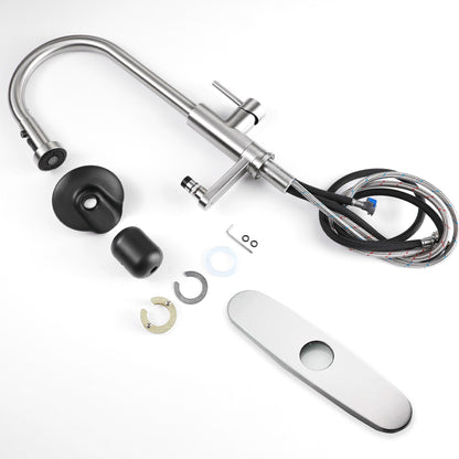 3 In 1 Kitchen Faucet and Press Glass Rinser