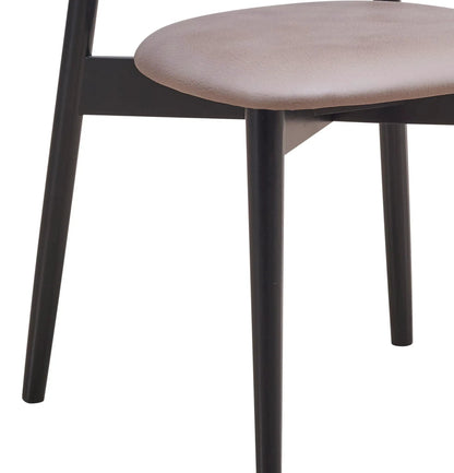 Lanae Gray Polished Microfiber Side Chair Set of 2