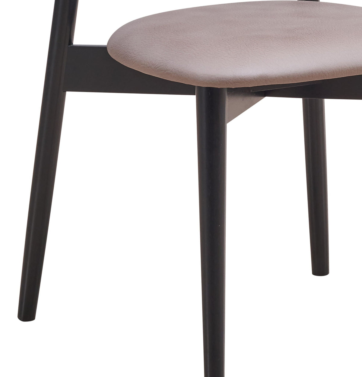 Lanae Polished Microfiber Side Chair gray upholstery, foam support, set of 2, black legs on Tampa Home & Garden Store
