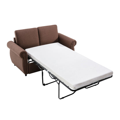 Pull Out Sofa Bed With Twin Memory Foam Mattress