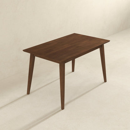 Levi modern style rectangular dining table in warm brown wood with tapered legs on Tampa Home & Garden Store