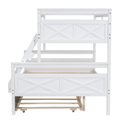 White bunk bed with ladder and safety guardrail by HouseOfZazla on Tampa Home & Garden Store
