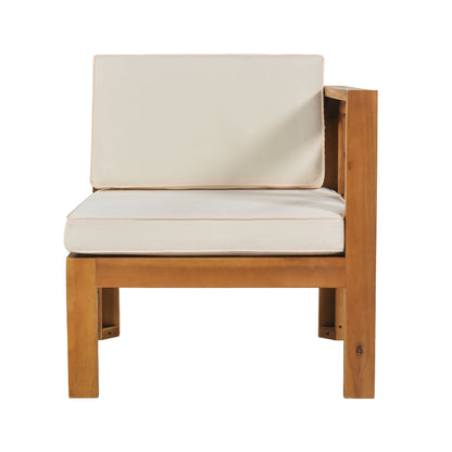 Acacia Wood Outdoor Patio Sectional Sofa Set