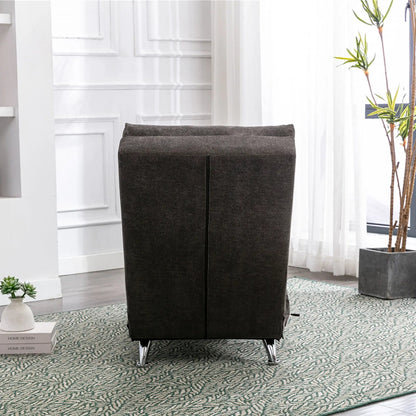 Massage Chaise Lounge gray fabric with chrome legs and remote control on Tampa Home & Garden Store