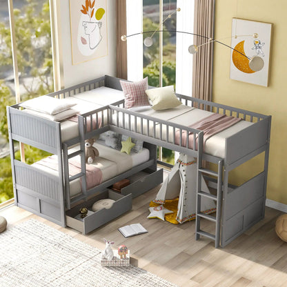 Bunk Bed With Loft and Two Underbed Drawers