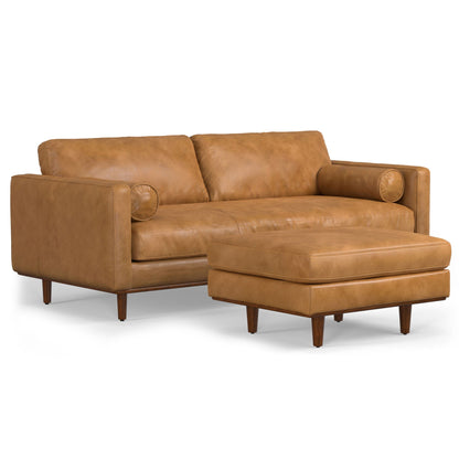 Morrison Brazilian Leather Sofa and Ottoman Set