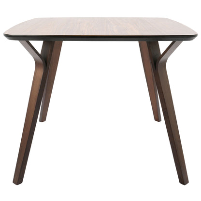 Mid Century Modern Dinette Table with light wood top and dark curved legs on Tampa Home & Garden Store