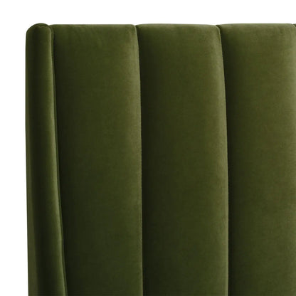 Aspen Vertical Tufted Headboard Platform Bed