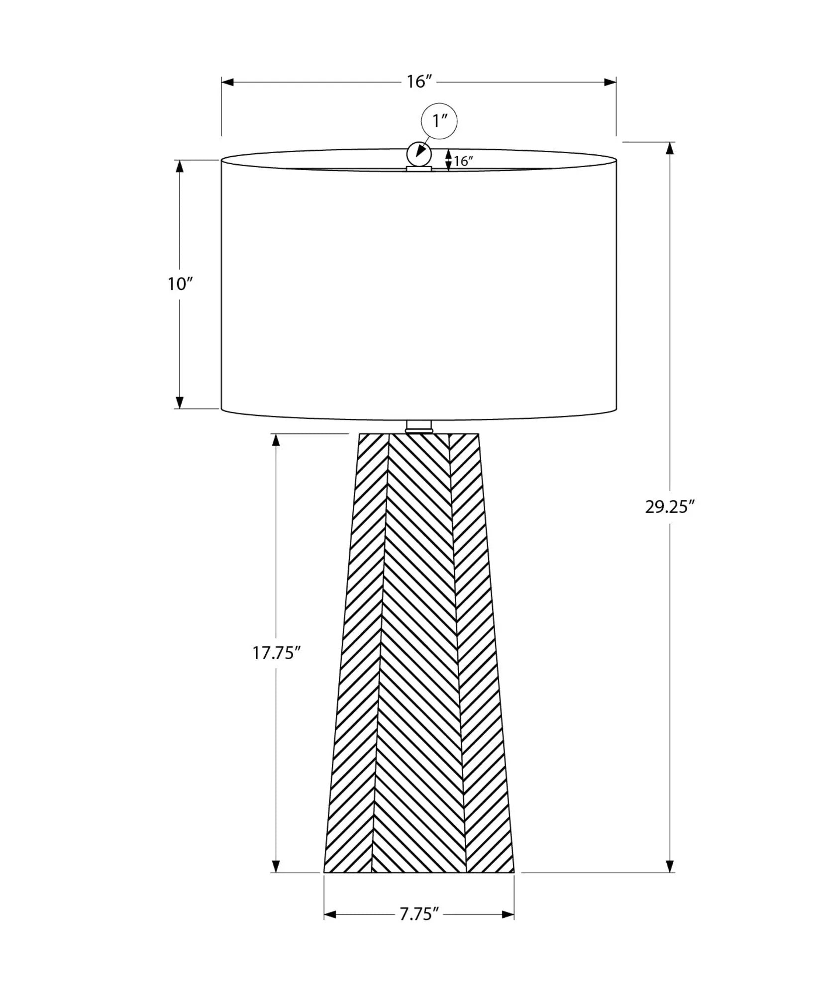 Table lamp white ceramic with drum shade and chevron pedestal, modern by Unique Piece Furniture on Tampa Home & Garden Store
